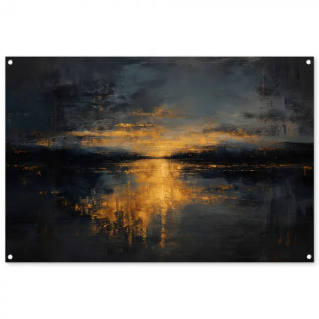Tuinposter - Gouden Reflectie op Water