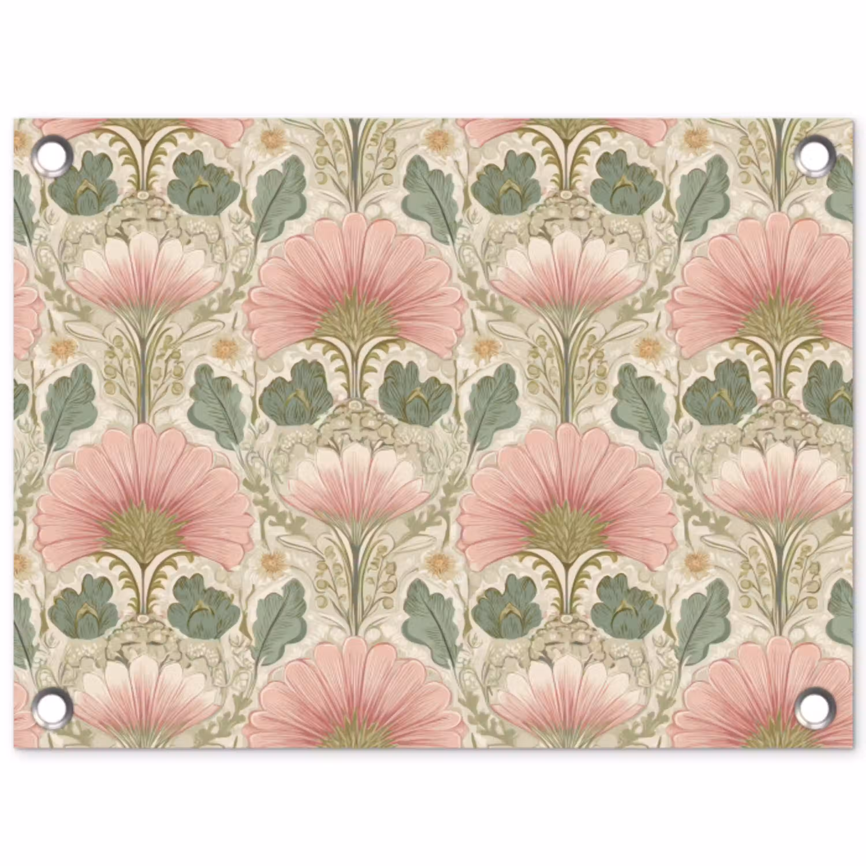 Klassiek - Patroon - Roze tuinposter los doek klein 239 -3d