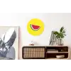 Fruit - Watermeloen - Geel Wandcirkel aluminium klein -kantoor
