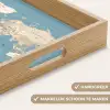 Wereldkaart - Oceaan - Realistisch - Blauw Dienblad Rechthoek middel -USP_HandgreepNL
