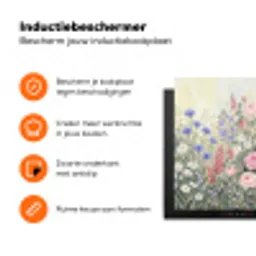 Bloemen - Tuin - Natuur - Kleurrijk Inductie beschermer vinyl 3mm klein -zzzzzzz-td-ups
