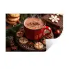 Chocolademelk - Mok - Winter - Kerst - Gezelligheid Muursticker klein -3d