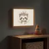 Luiaard - Dieren - Bohemian - Boho Light Box met batterij (Wandlamp kind) middel -sfeer5_kind