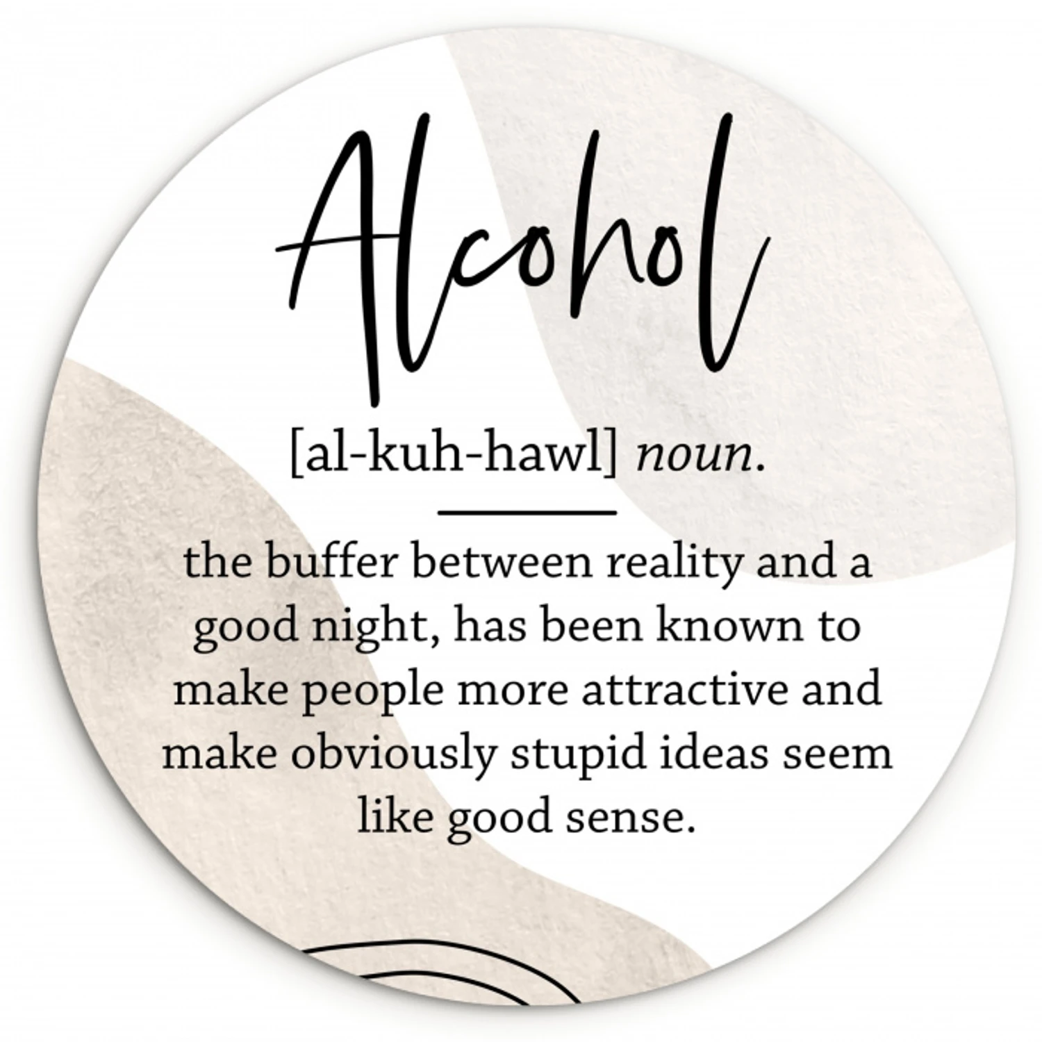 Ongetemde Nuchterheid KitchenYeah - Keuken - Wandcirkel Forex klein -3d