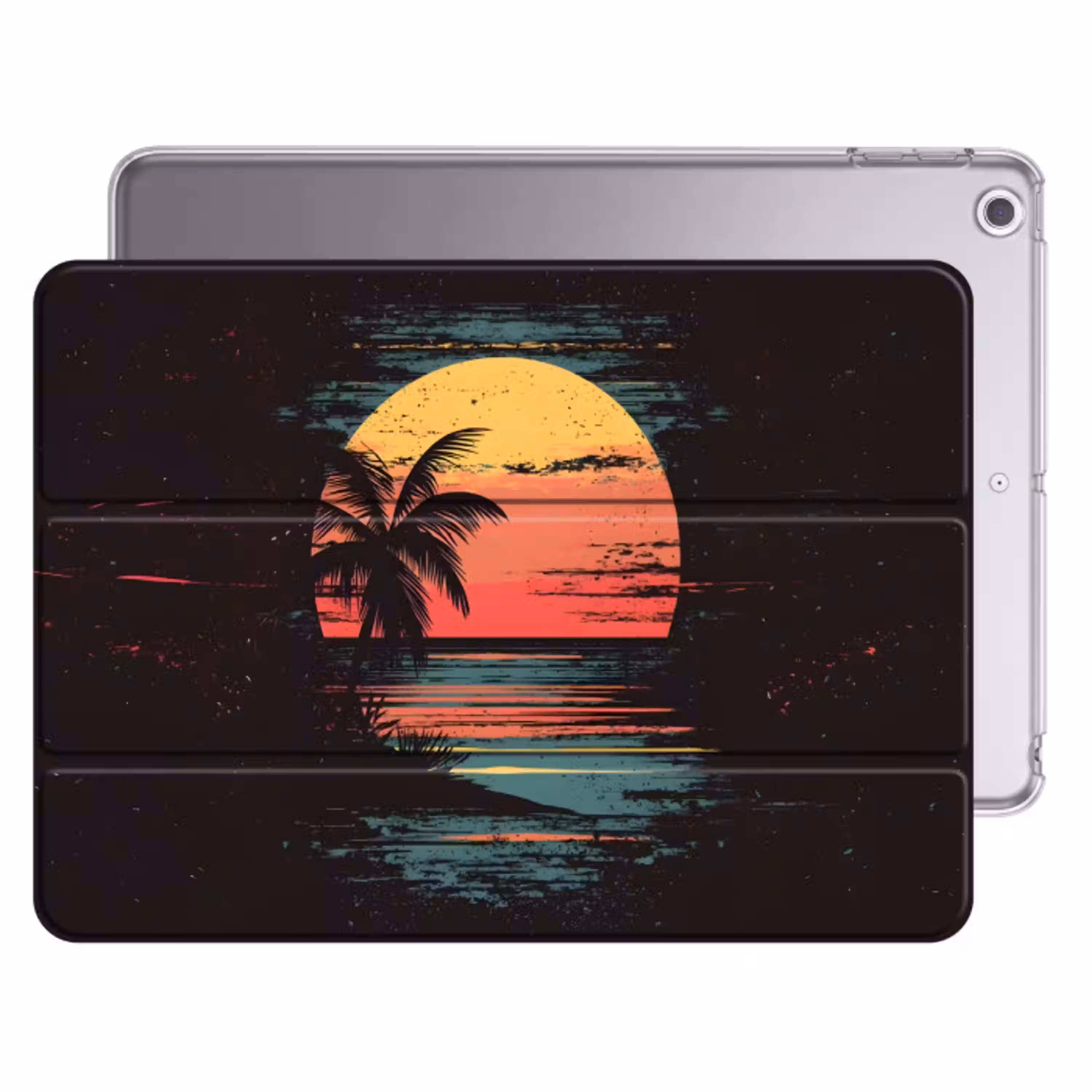 Strand - Minimalistisch - Zon - Oranje Apple iPad 2017 middel -threedimensional_3d_global