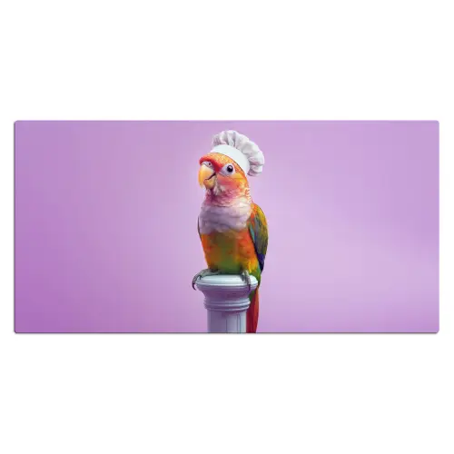 Papegaai - Koksmuts - Pilaar - Vogel Muismat XXL klein -3d_leeg
