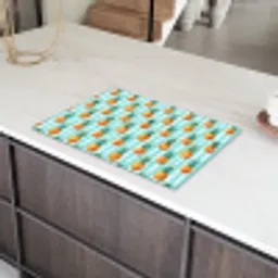 Ananas - Strepen - Groen Inductie beschermer vinyl 3mm klein 276 -sfeer8
