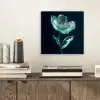 Bladeren - Bloem - Glazen - Donkerblauw aluminium wit klein -sfeer1