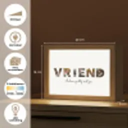 Vriend - Lettercollage Light Box met kabel (Tafellamp) klein -USP_websiteoverzichtNL