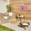 Leeuw - Pak - Geruit - Bril Tuinposter op houten frame 2 cm dik klein -sfeer2