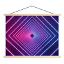 Driedimensionaal - Tunnel - Ruimte textielposter latten blank klein -3d
