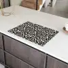 Modern - Abstract - Zwart Inductie beschermer vinyl 3mm klein 276 -sfeer8