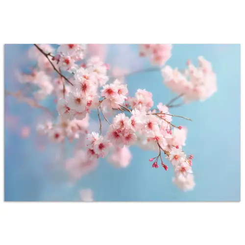 Takken - Bloesems - Roze poster papier klein -3d