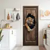 Tijger - Doorkijk - Deur - Hout - Dieren deurposter klein -sfeer5