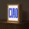 Ciao - Hoofdletters - Blauw - Minimalistisch Light Box met kabel (Tafellamp) klein -z3d_website