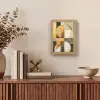 Abstract - Goud - Grijs - Vormen - Geometrisch Light Box met kabel (Tafellamp) klein -sfeer2