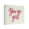 you go girl - Rood - Wit PET vilt klein -3d