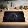Portret - Paard - Donker Inductie beschermer vinyl 3mm klein -sfeer5