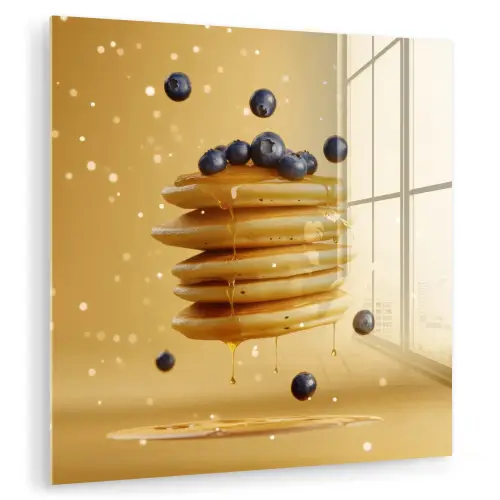Pannenkoeken - Eten - Honing - Geel plexiglas 5mm klein -zzzproduct_nieuw