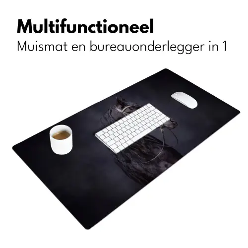 Portret - Paard - Donker Muismat XXL klein -sfeer4
