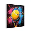 Graffiti - Tennis - Sport - Racket aluminium wit klein -3d