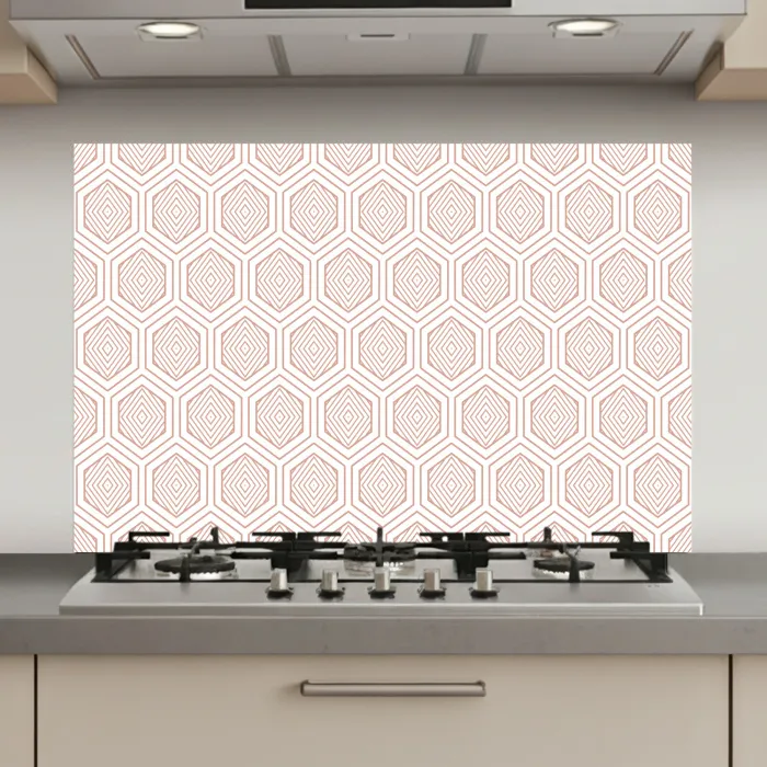 Lijnen - Patroon - Symmetrisch keuken achterwand spatscherm klein 900 -3d_website