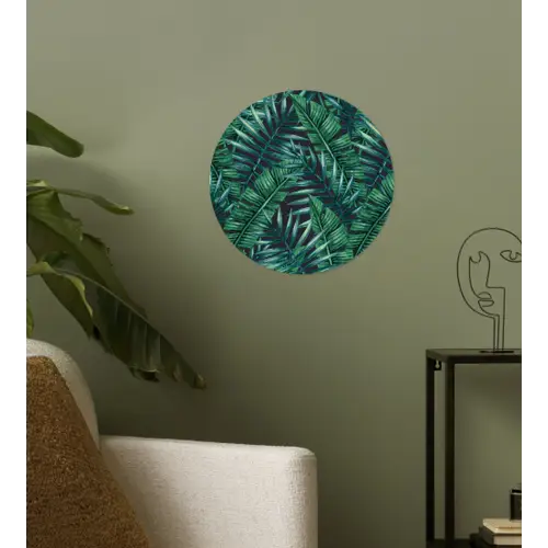 Bladeren - Tropisch - Jungle -  Natuur Wandcirkel behangsticker klein -sfeer2