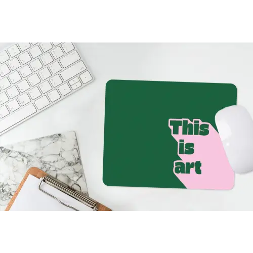 This is art - Schaduw - Roze muismat rubber klein -witbureau