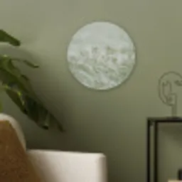 Grassen - Minimalistisch - Groen Akoestische PET Vilt - Rond klein -sfeer2