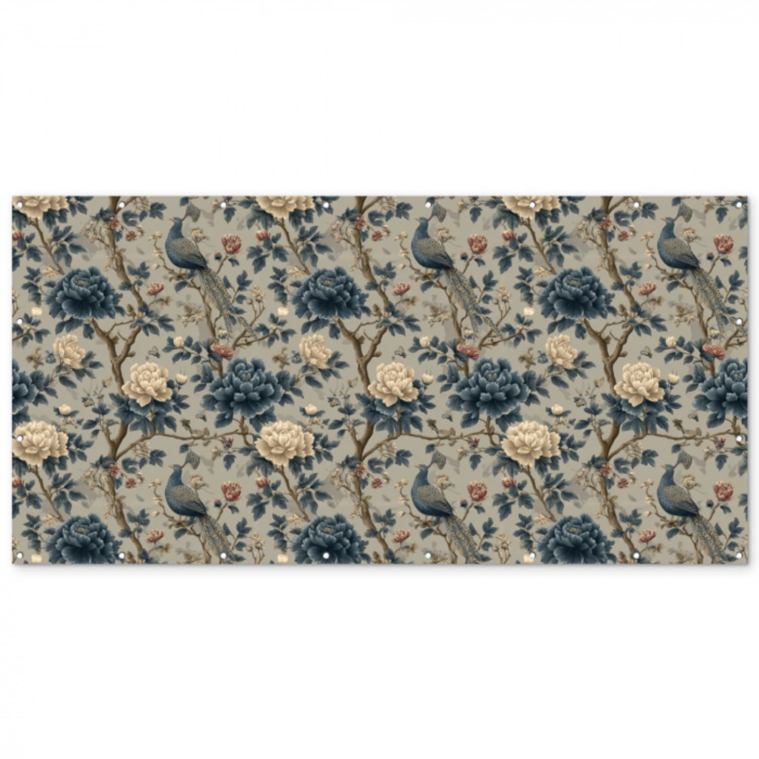 Pauw - Bloemen - Blauw Balkonbeschermer Duitsland klein 596 -zz_3d