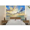 Zee - Strand - Wolken - Zon fotobehang vinyl groot -bed