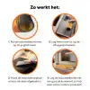 Bloemen - Geschilderd - Geel Inductie beschermer vinyl 3mm klein -zzzzzzz-td-werking