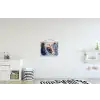 Kersttrein - Sneeuw - Winter - Kerst textielposter latten blank klein -kinderkamer