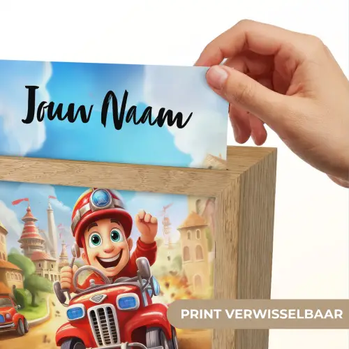 Brandweer - Jongens - Kinderen - Auto Light Box met kabel (Kinderlampje) klein -USP_websiteprintNL
