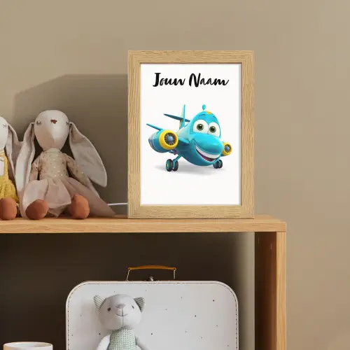 Vliegtuig - Blauw - Kinderen - Jongens Light Box met kabel (Kinderlampje) klein -sfeer2_kind