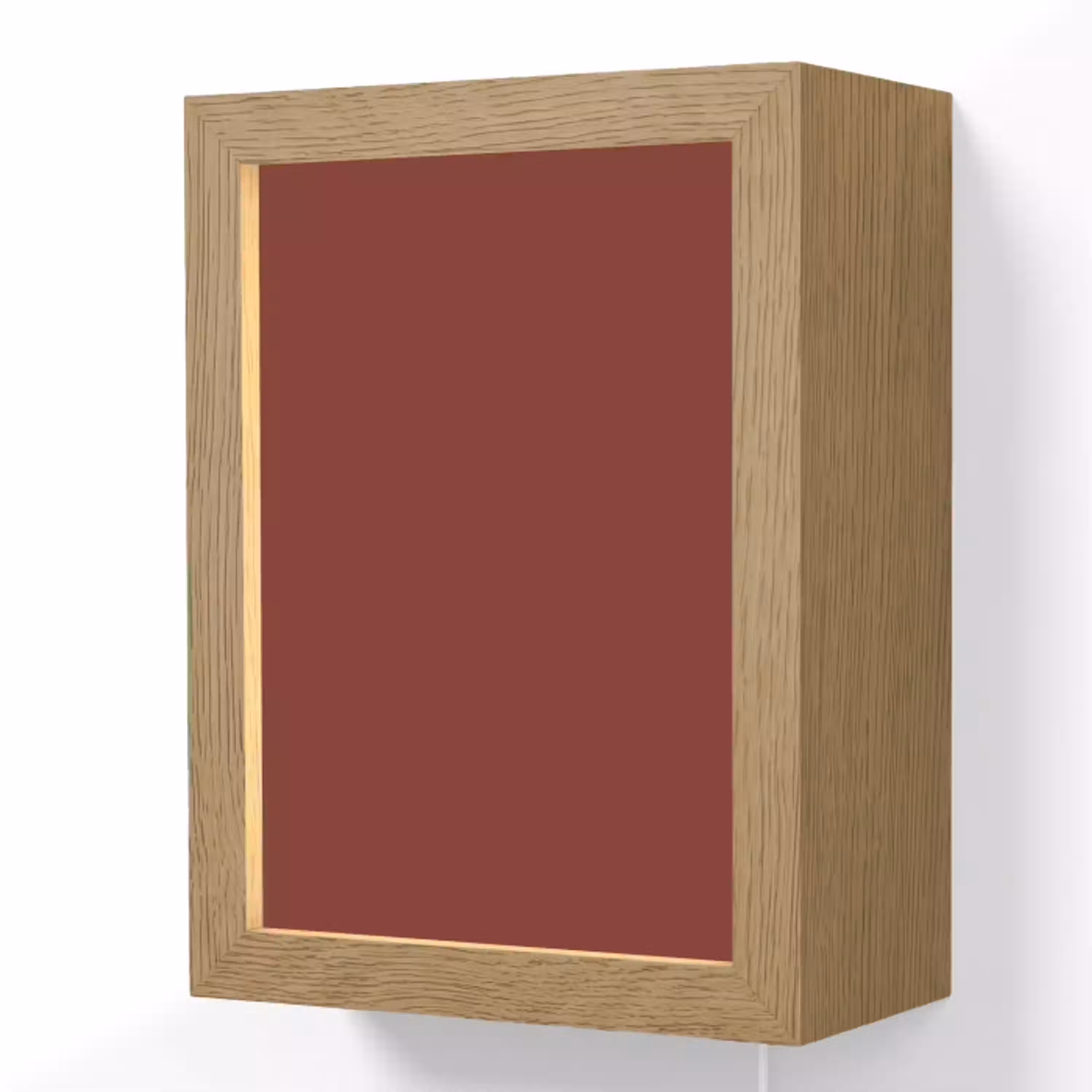 Rustic - Terracotta - Rood Light Box met kabel (Wandlamp) klein 929 -3d