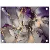 Goud - Paars - Marmer tuinposter los doek klein -3d