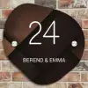 Bruine vlakken - Klassiek Naambord Organisch middel -sfeer10