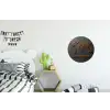Wereldkaart - Koffie - Grijs Wandcirkel aluminium klein -kinderkamer