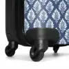 Blad patroon blauw NBS - Handbagage koffer - Kinderen Unisex middel -wiel