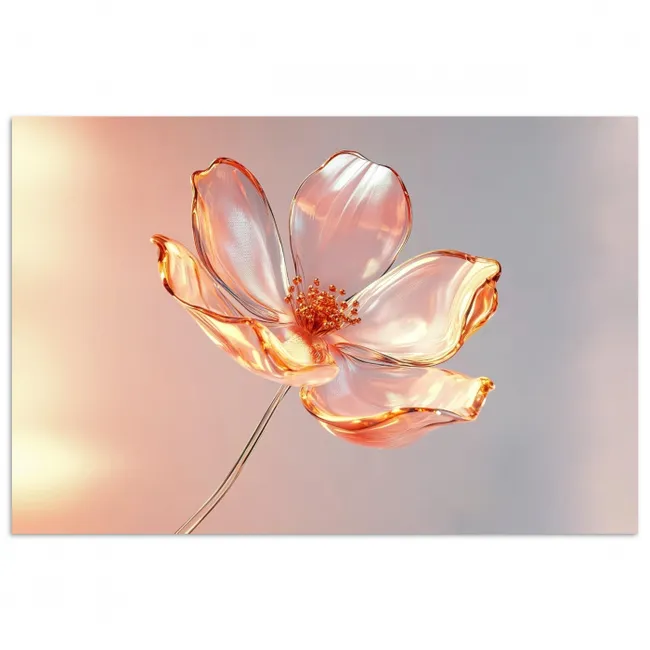 Poster - Gläser - Blume - Rosa