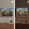 Boom - Seizoenen - Mozaïek - Bergen Light Box met batterij (Wandlamp) middel -sfeer3