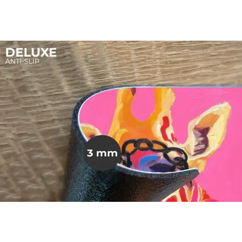 Giraf - Roze - Bril - Sjaal Placemat vinyl groot -closeup