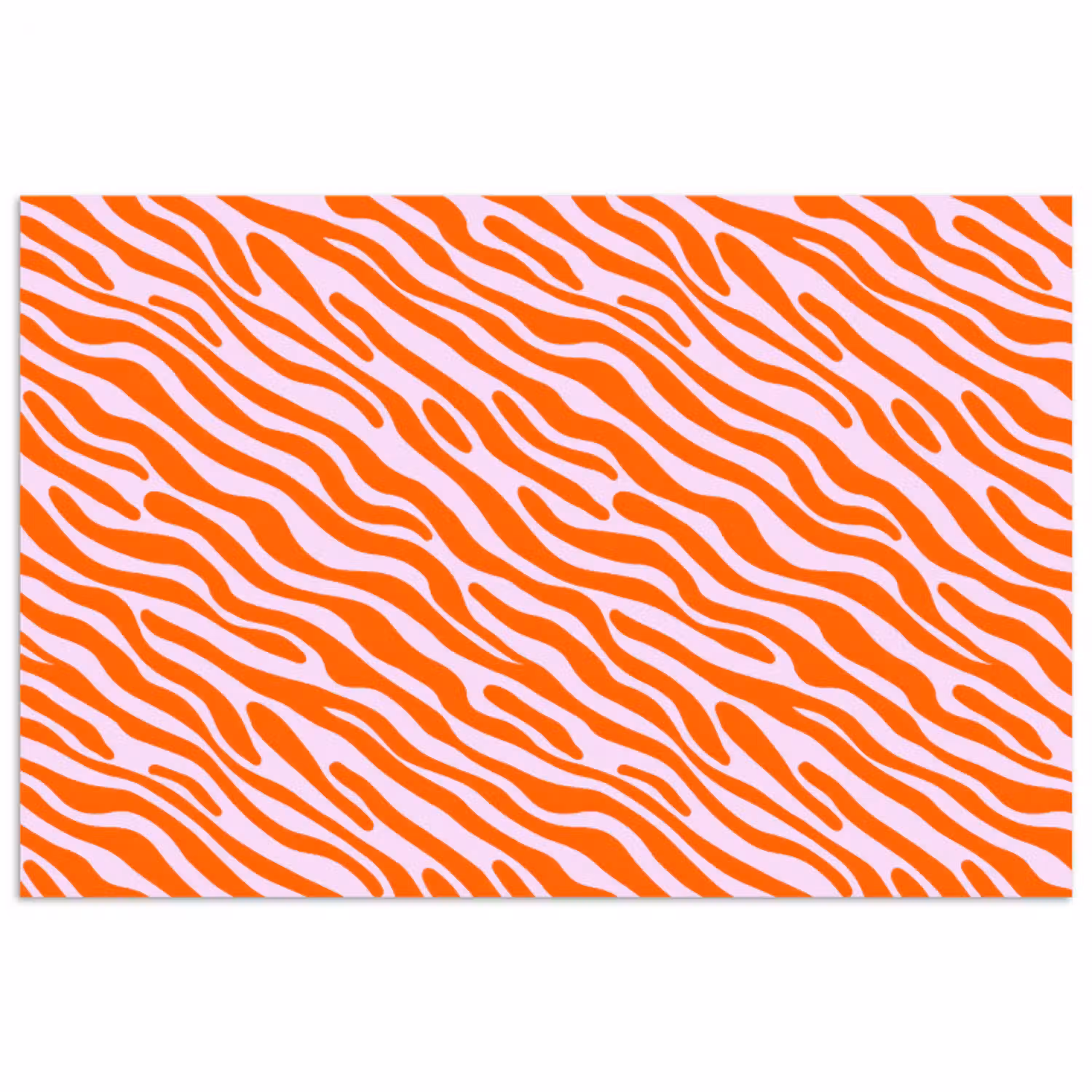 Strepen - Dynamisch - Oranje poster papier klein 62 -3d