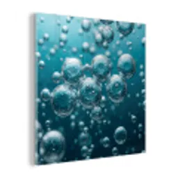 Luchtbellen - Dynamisch - Blauw plexiglas 5mm klein -z3d