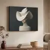 Vrouw - Golvende - Hoed Textielframe zwart klein -sfeer3