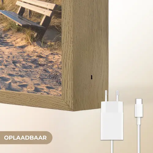 Zonsondergang - Strand - Duin - Gras - Bank Light Box met batterij (Wandlamp) middel -USP_websiteoplaadbaarNL