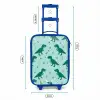 Vriendelijke T. rex tussen sporen Kinderkoffer - Blauw klein -productfoto_formaten