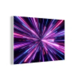 Lichtsnelheid - Ruimte - Roze - Paars forex 5mm xxl -3d