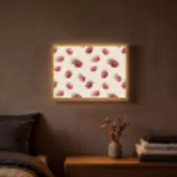 Framboos - Stippen - Rood Light Box met batterij (Wandlamp) middel 907 -sfeer4